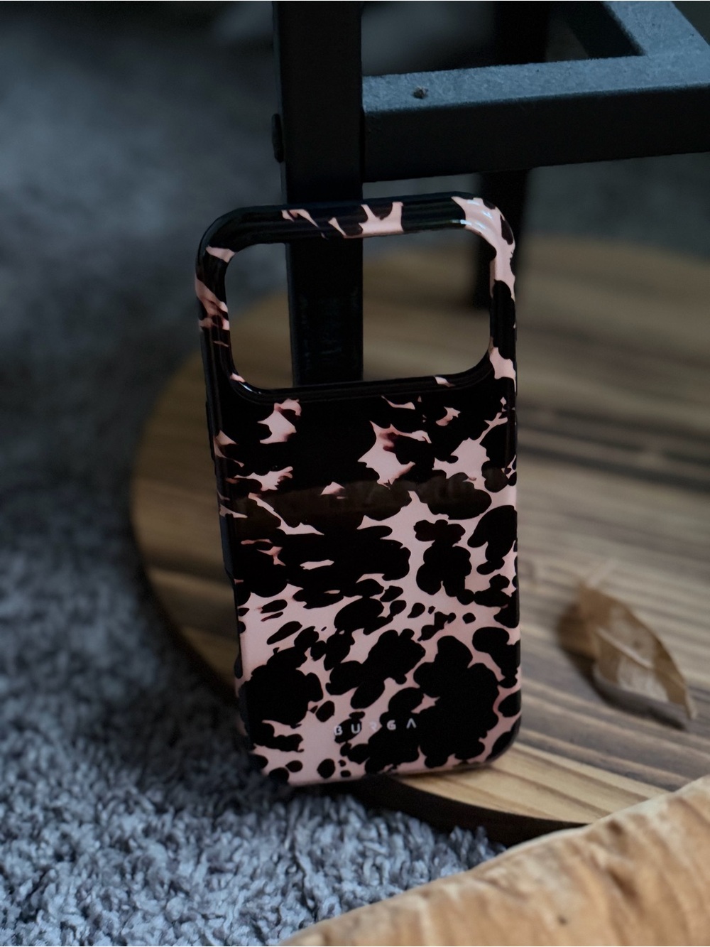 BURGA iPhone 17 Pro Max Case Fits iPhone 18 Pro Max MagSafe Cream Black